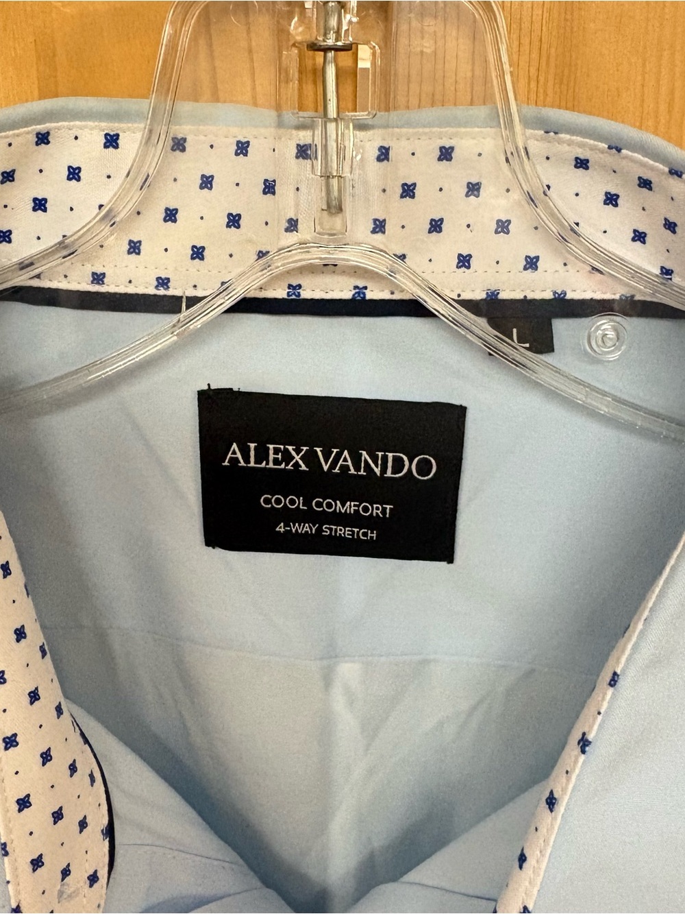 Alex Vando Men's Dress Shirt in Light Blue - Picture 2 of 8